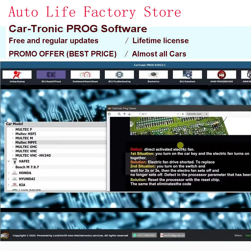 

CAR TRONIC PROG ALL IN 1 ECU Auto REPAIR SOFTWARE FULL VERSION IMMO Off Programming Reset EEP FINDER AIR BAG DASH BOARD Service