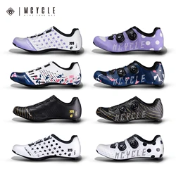 Mcycle New Design Sport Cycling Lock Shoes Unisex Professional Riding Shoes Double Buckle Biking Shoes Colorful Road Bike Shoes