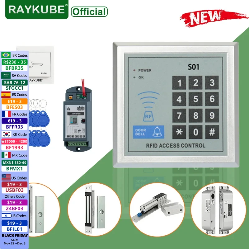 raykupunrfid-kit-de-systeme-de-controle-d'acces-serrure-de-porte-clavier-180kg-serrures-magnetiques-electriques-pour-bureau-maison-garage-protection-de-securite