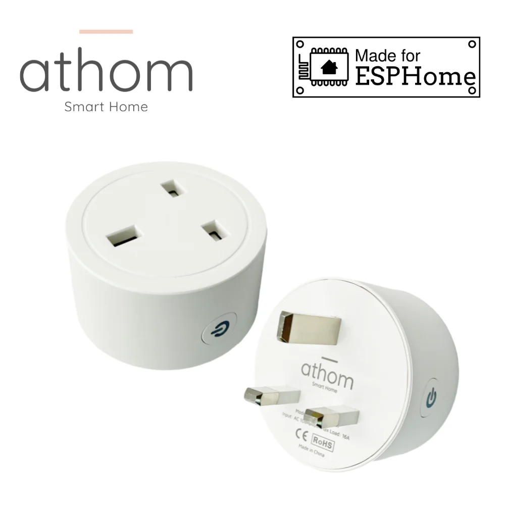 Made For ESPhome  Smart Plug Works With Home Assitant UK Standard 16A