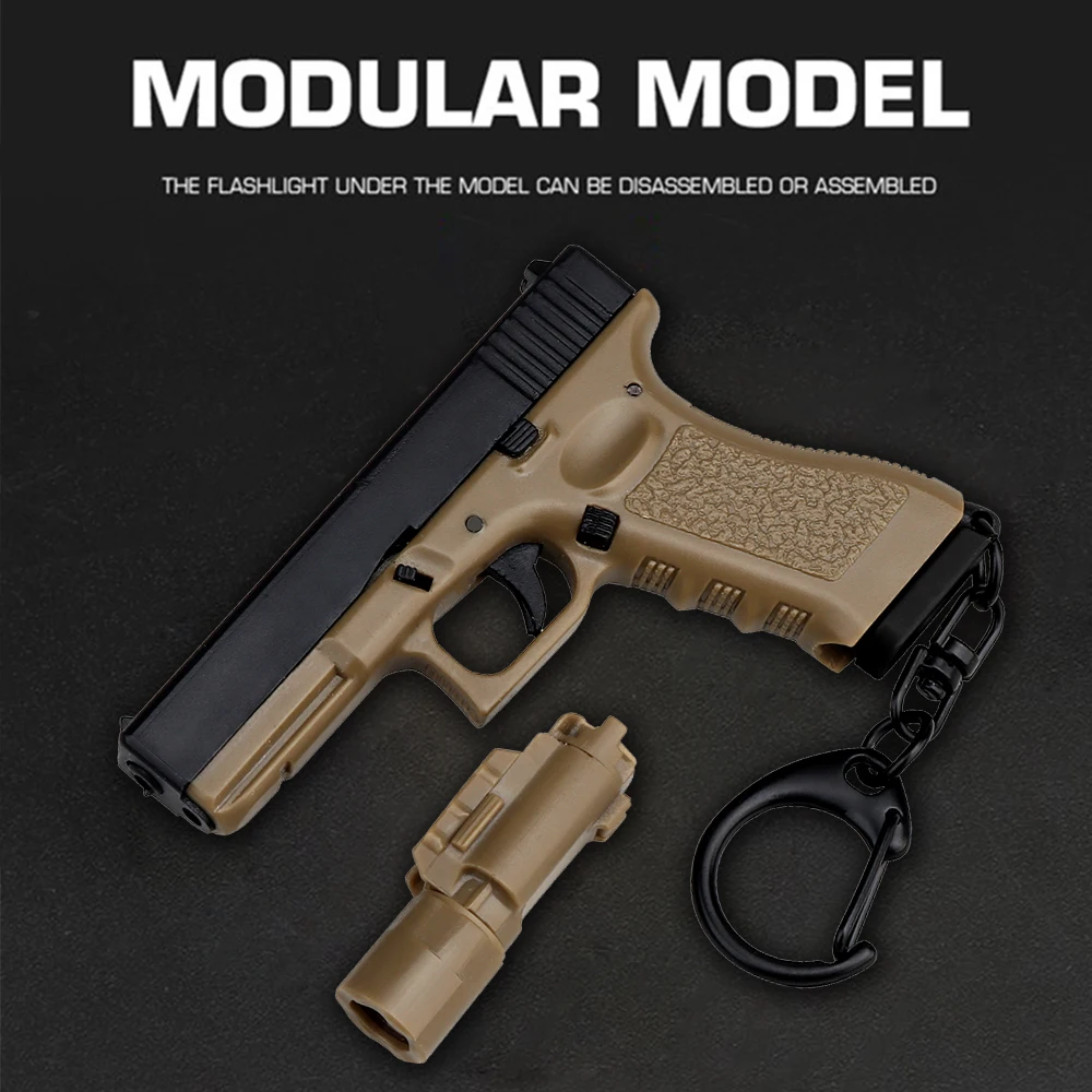 G17 المفاتيح التكتيكية مسدس صغير شكل المحمولة الزينة سحر نموذج واقعي للإزالة مجلة مسدس نموذج الهدايا #4