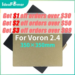 PEI Sheet 350x350mm Hot Bed Build Plate with Smooth PET Textured PEI Magnetic Base for 3D Printer FYSETC Voron 2.4 Build Plate