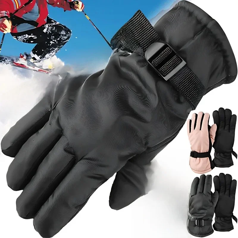 AliExpress Winter Cycling Gloves Men Outdoor Waterproof Skiing Riding Hiking Motorcycle Warm Mitten Gloves Unisex Thermal Sport Gloves