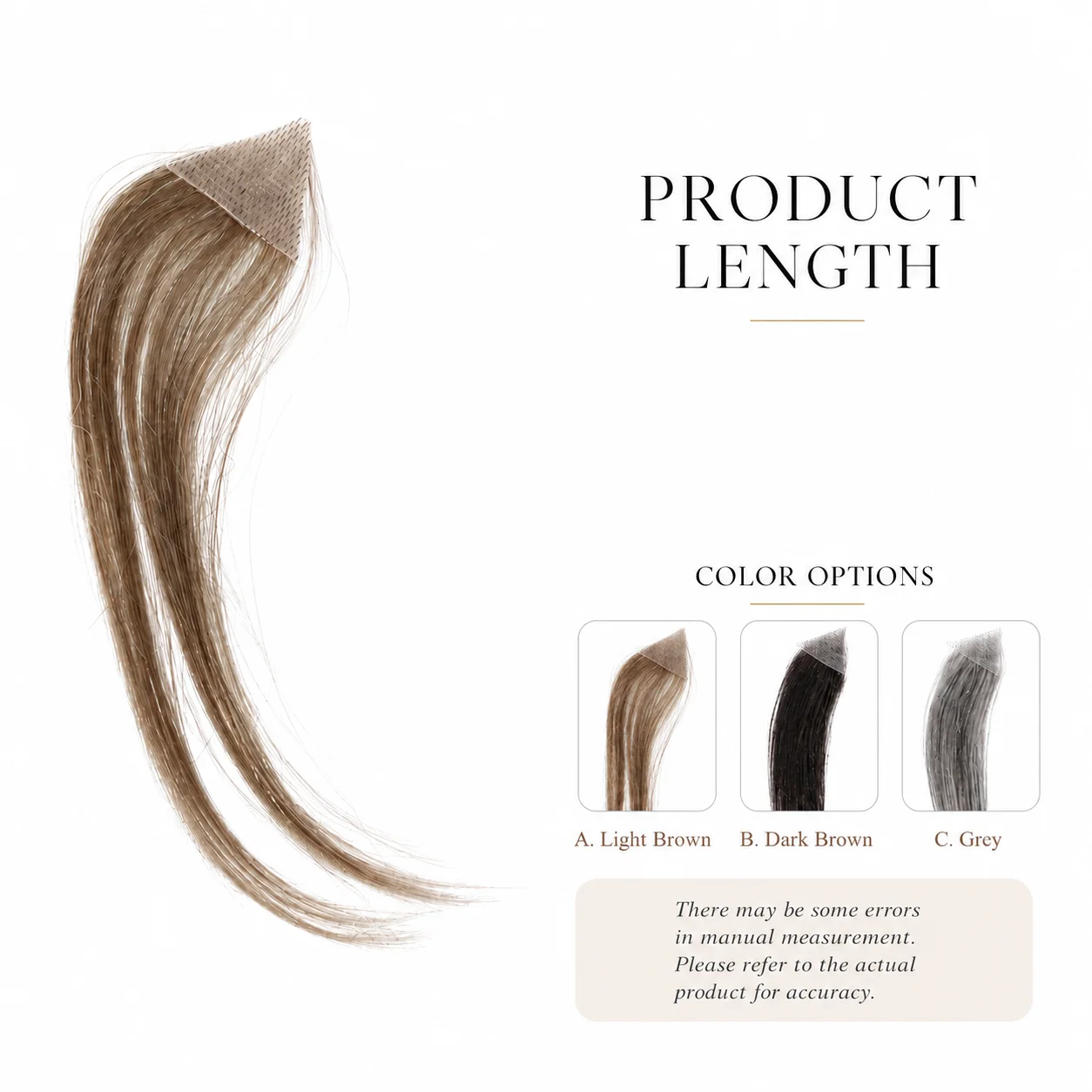 Invisible Triangle Mesh Hairpiece for Women 3x3 Hairline Topper Patch Lightweight Temple Coverage Hair Extension