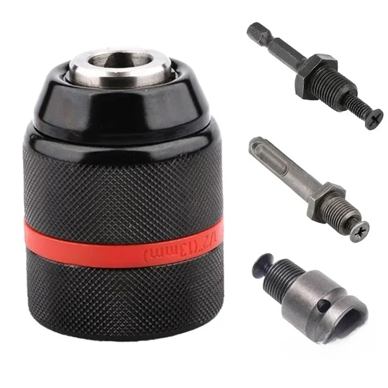 1/2-20UNF 13mm bezkluczowy uchwyt wiertarski chwyt sześciokątny/SDS/gniazdo kwadratowy adapter żeński narzędzie sprzętowe profesjonalne uchwyty kluczowe — zdjęcie 2