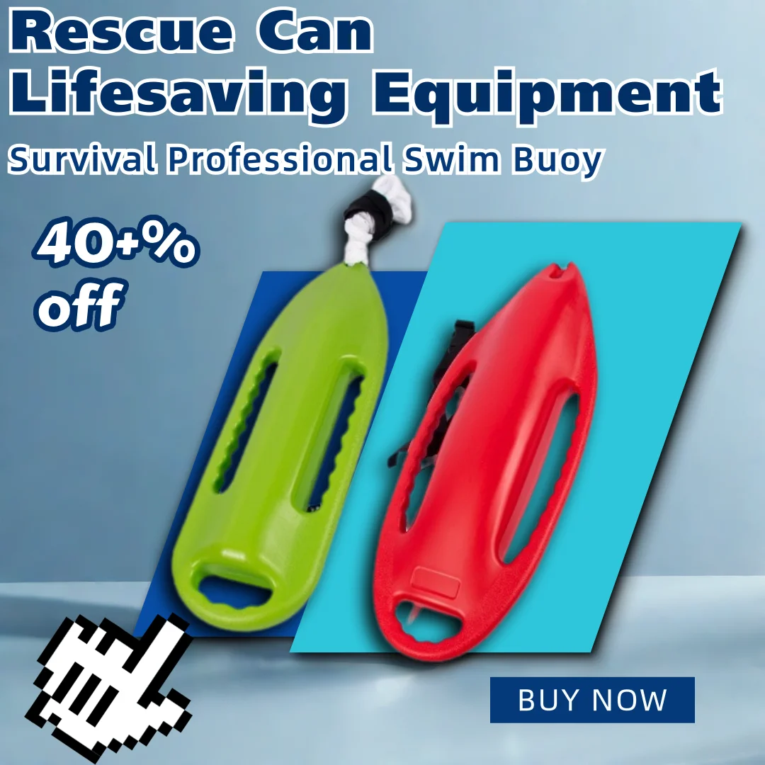 Rescue Can Lifeguard Rescue Equipment Life Buoy Swim Buoy with Adjustable Waist Belt  for Snorkeling Kayaking Swim Training