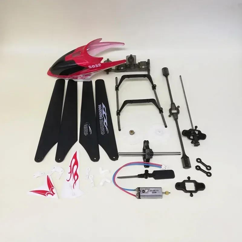 Syma – pièce de rechange originale pour hélicoptère S032G, couvercle de tête, lames de auvent, Flybar, boucle de connexion, arbre d'engrenage du moteur, etc.