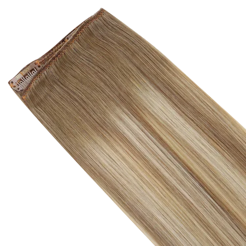 Imagen 2 del producto Moresoo Clip en extensiones de cabello 100% cabello brasileño Real extensiones rectas naturales cabeza completa Clin en extensiones de cabello humano