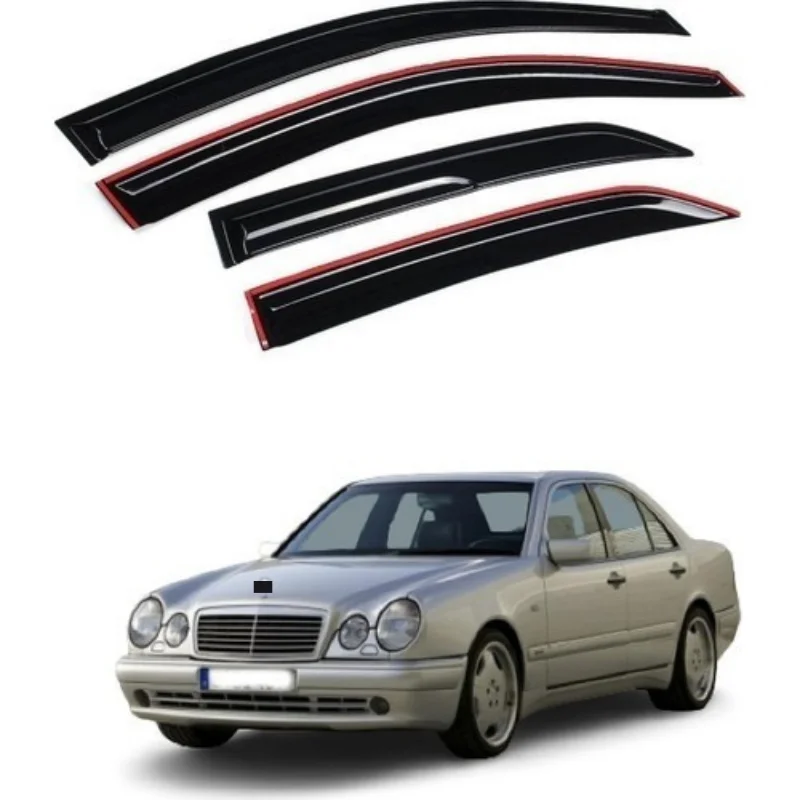 Car window accessories For Mercedes W210 1995-2002 Sport Style window deflector rain cover visor awnings