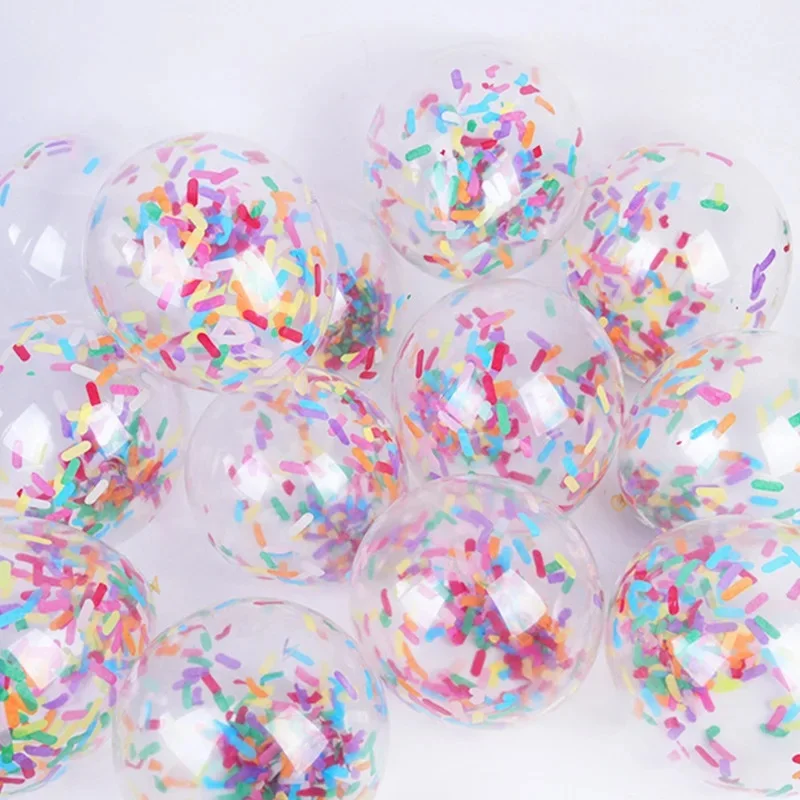 Ballons de crème glacée, 10 pièces, décoration de fête d'anniversaire et de mariage, longues bandes, confettis en papier, ballons en Latex, pour réception-cadeau pour bébé