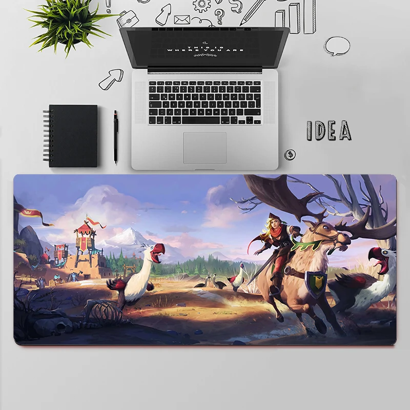 Albion ออนไลน์ Gaming Mouse Pad แผ่นรองเมาส์ขนาดใหญ่ PC Gamer แผ่นรองเม้าส์คอมพิวเตอร์ Big Mousepad XXL พรมคีย์บอร์ดโต๊ะเมาส์ Pad