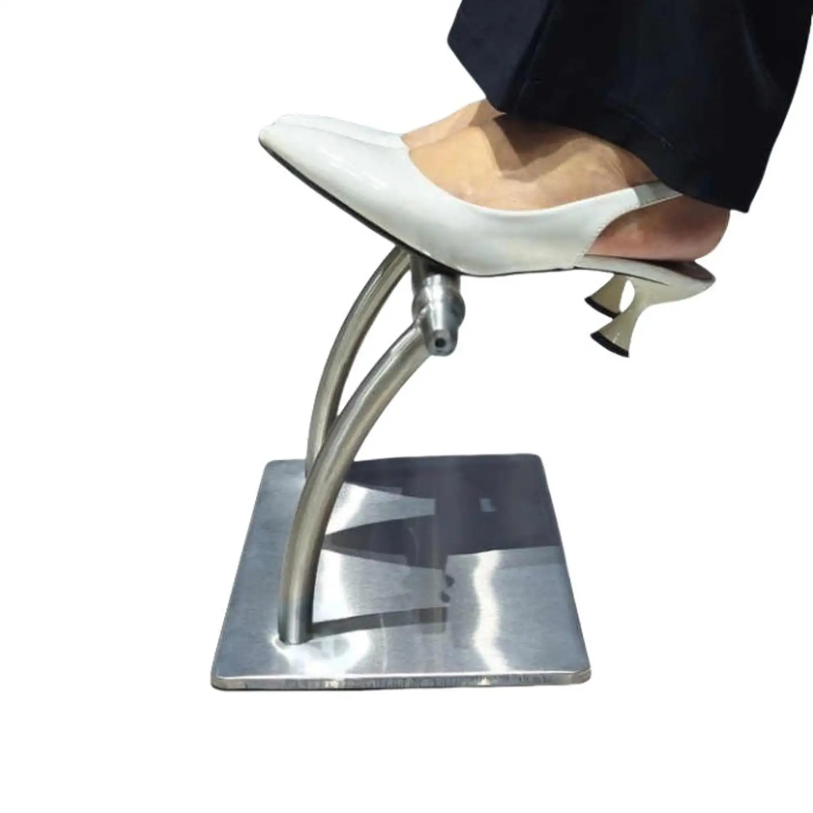 Descanso para os pés em aço inoxidável, acessório para cadeira de salão de beleza, confortável, móvel, pedal universal, encaixe para cabeleireiro