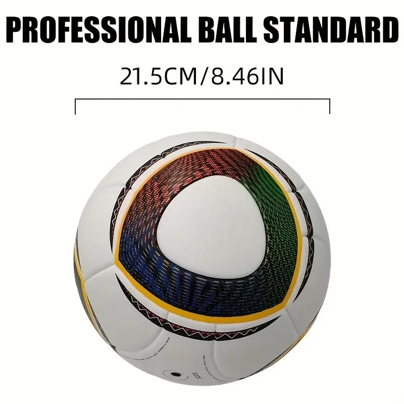 Bola Sepak 2010 Ukuran Standar 5 Bahan PU Berkualitas Tinggi Pertandingan Olahraga Tim Luar Ruangan Rumput Pertandingan Sepak Bola Tanpa Jahitan Latihan Futbol