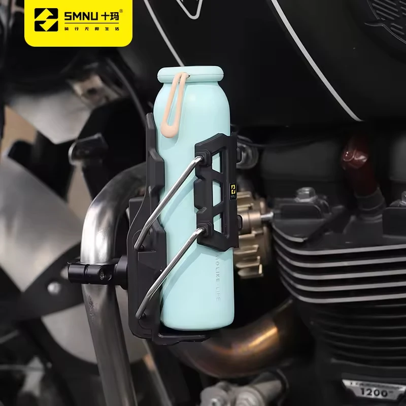 SMNU دراجة نارية حامل الكأس دعم الإفراج السريع قابل للتعديل زجاجة ماء حامل المقود قفص العالمي للدراجات الجبلية الطريق ATV #1