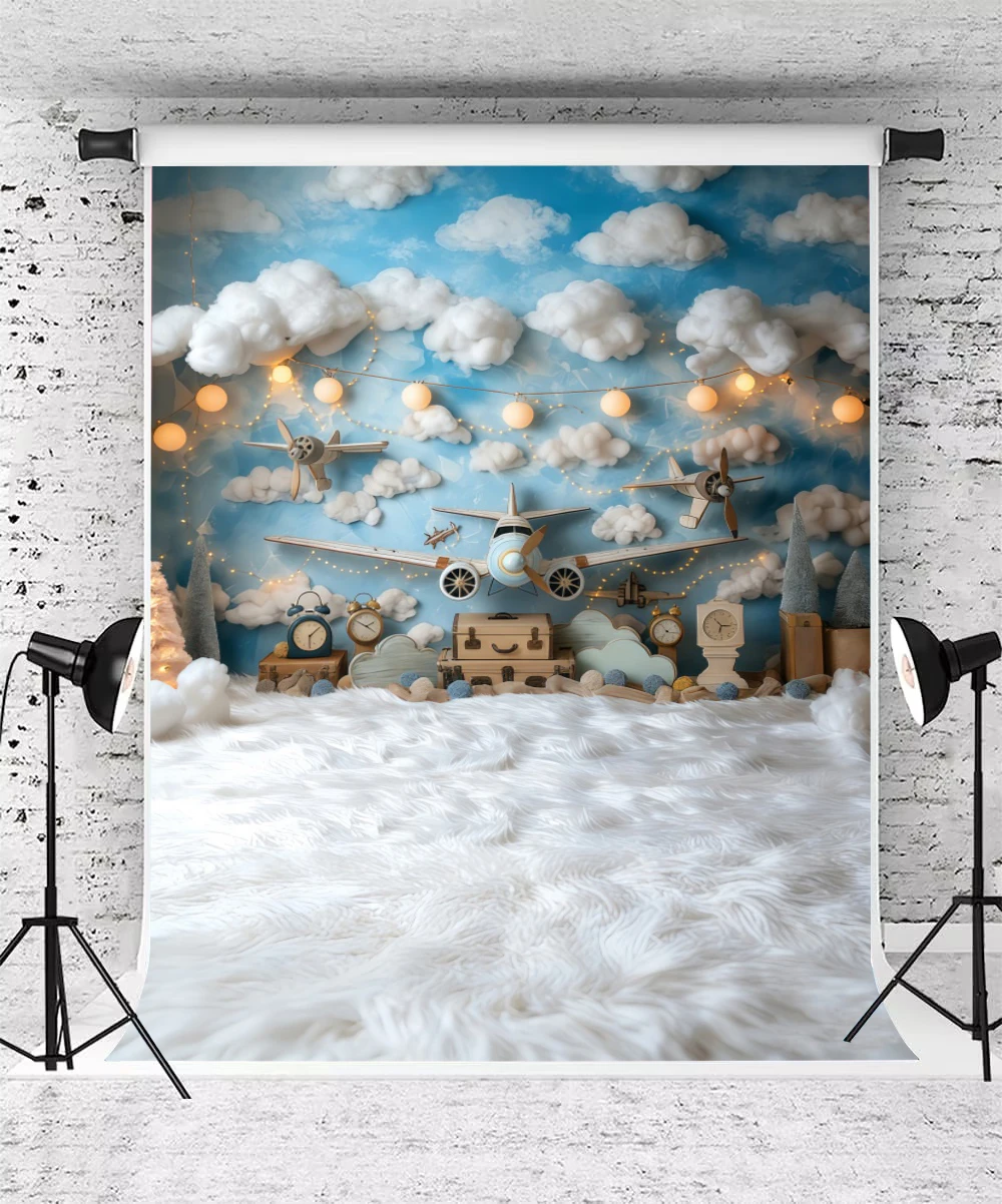 Newborn Baby 1st Birthday Backdrop Girl Boy Baby Shower Balloon Tent Kids First Birthday Cake Smash Party Photography Background