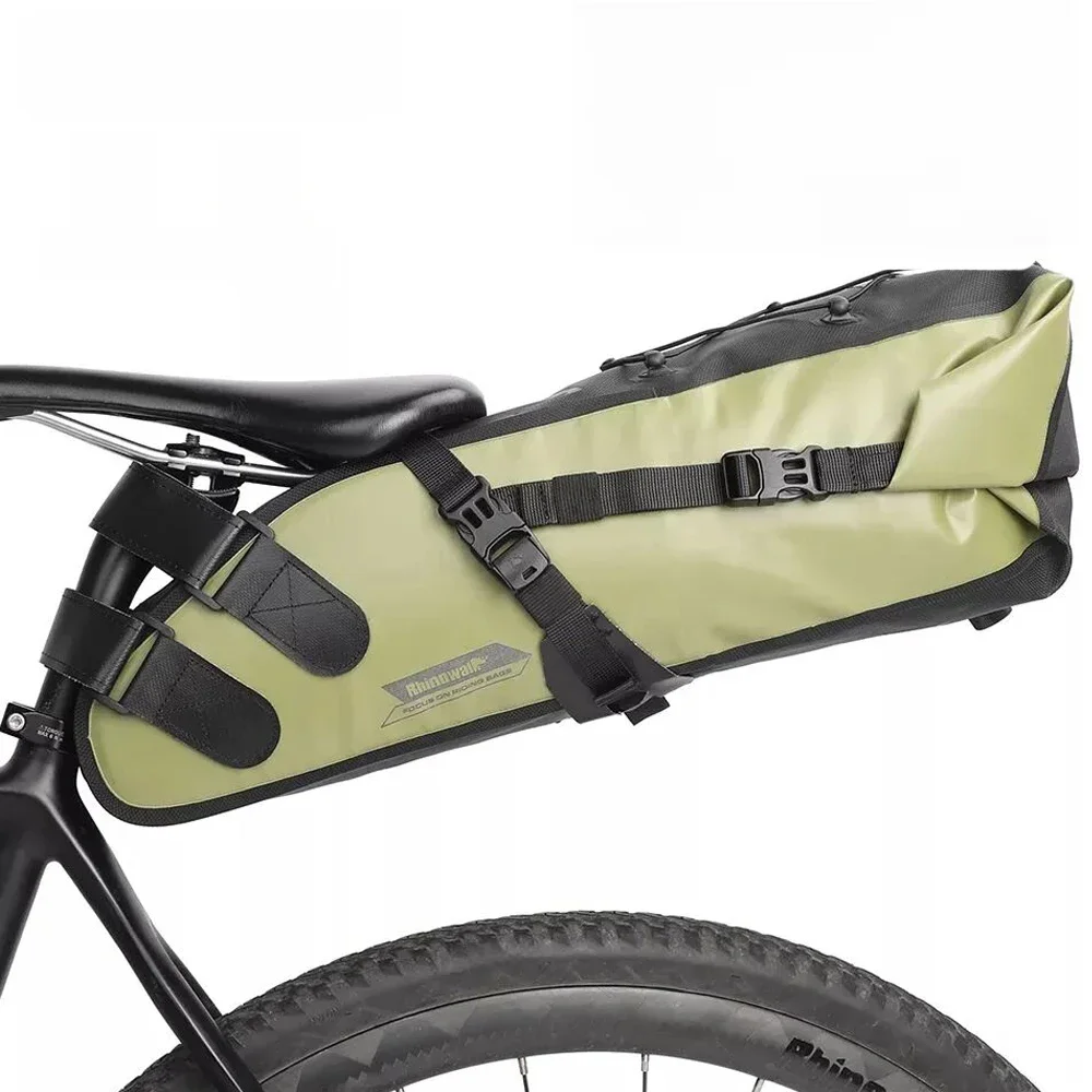 AliExpress UK Rhinowalk Bicycle Saddle Bag 5L-13L Waterproof Large Capacity Foldable Tail Back Rear Bag Reflective