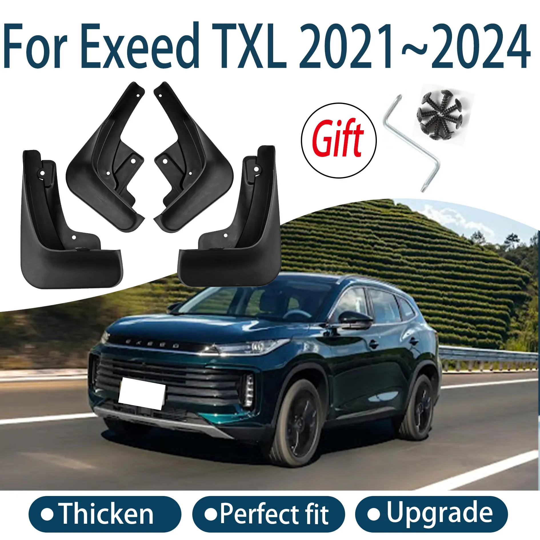 

Автозапчасти для Exeed TXL 2021 2022 2023 2024, подкладка крыла автомобиля, переднее и заднее колесо, аксессуары, брызговики