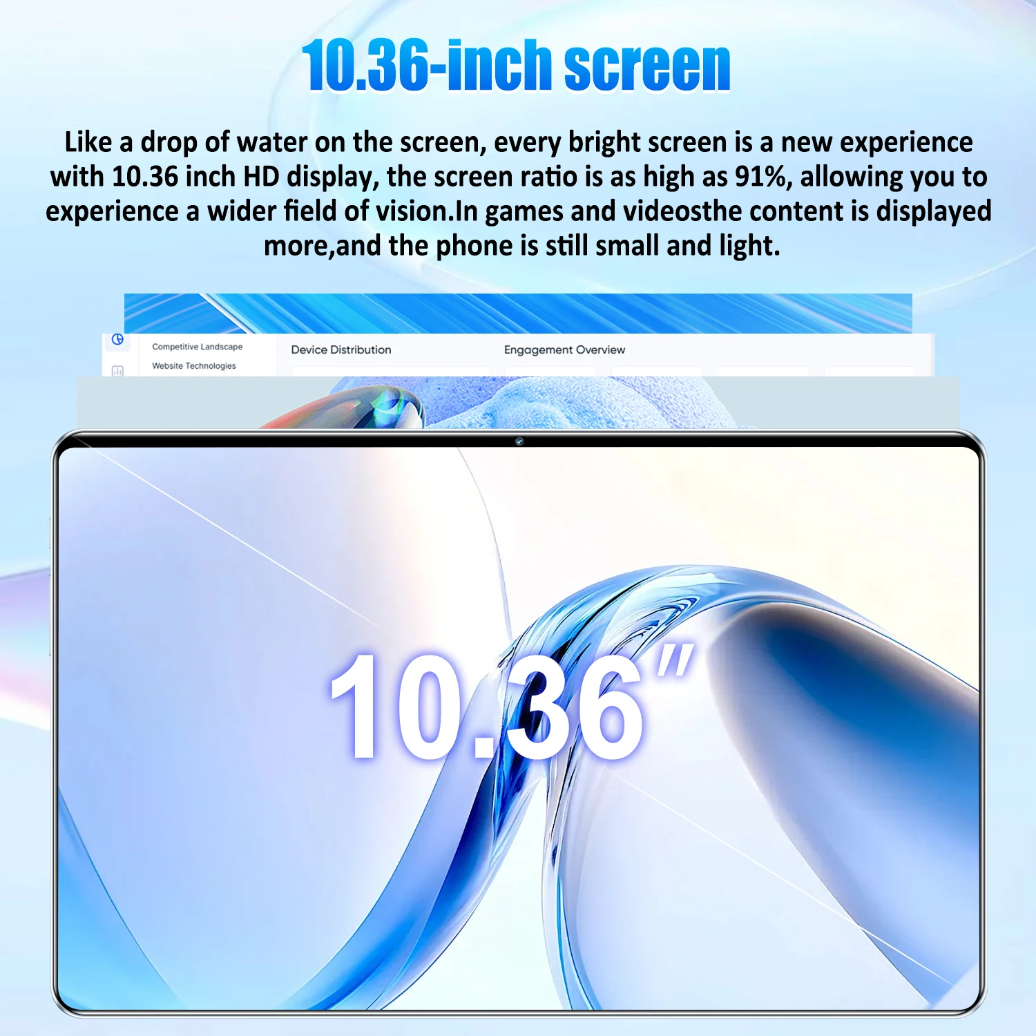 Obrázek 4: 14core 10.36 palec Android 13.0 2026 5G tablet 16GB+1TB 16mp 32MP dvojí karta 20000mah velký baterie WIFI Bluetooth sit' tableta
