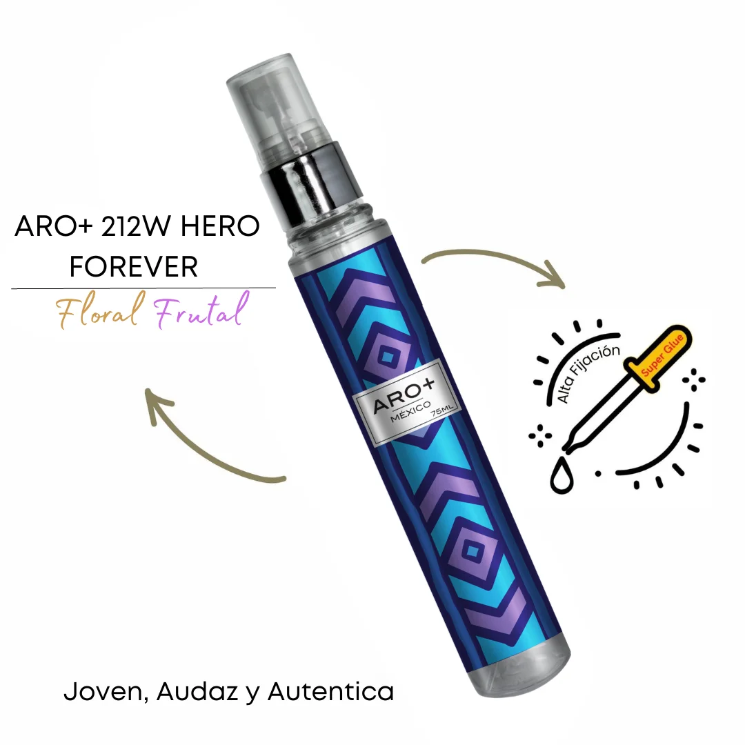 ARO+ Perfume Para Mujer ARO+ 212n Heroes Forever 75 ml Alta Fijación y Larga Duración Para Dama AROMAS MEXICO