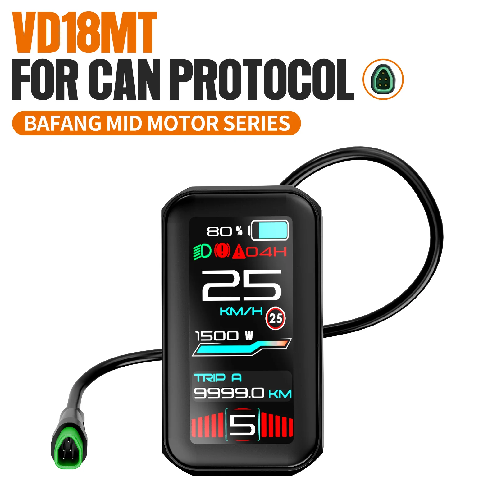 [EU Direct] BAFANG 36V 500W 8Fun middenmotorset BBS02B M315 BBS02 middenmotor voor elektrische fiets, inclusief VD618 EKD01 VD03 DPC010 DPC080 display, 100N.m, 38-45KM/H, BB 68-73mm