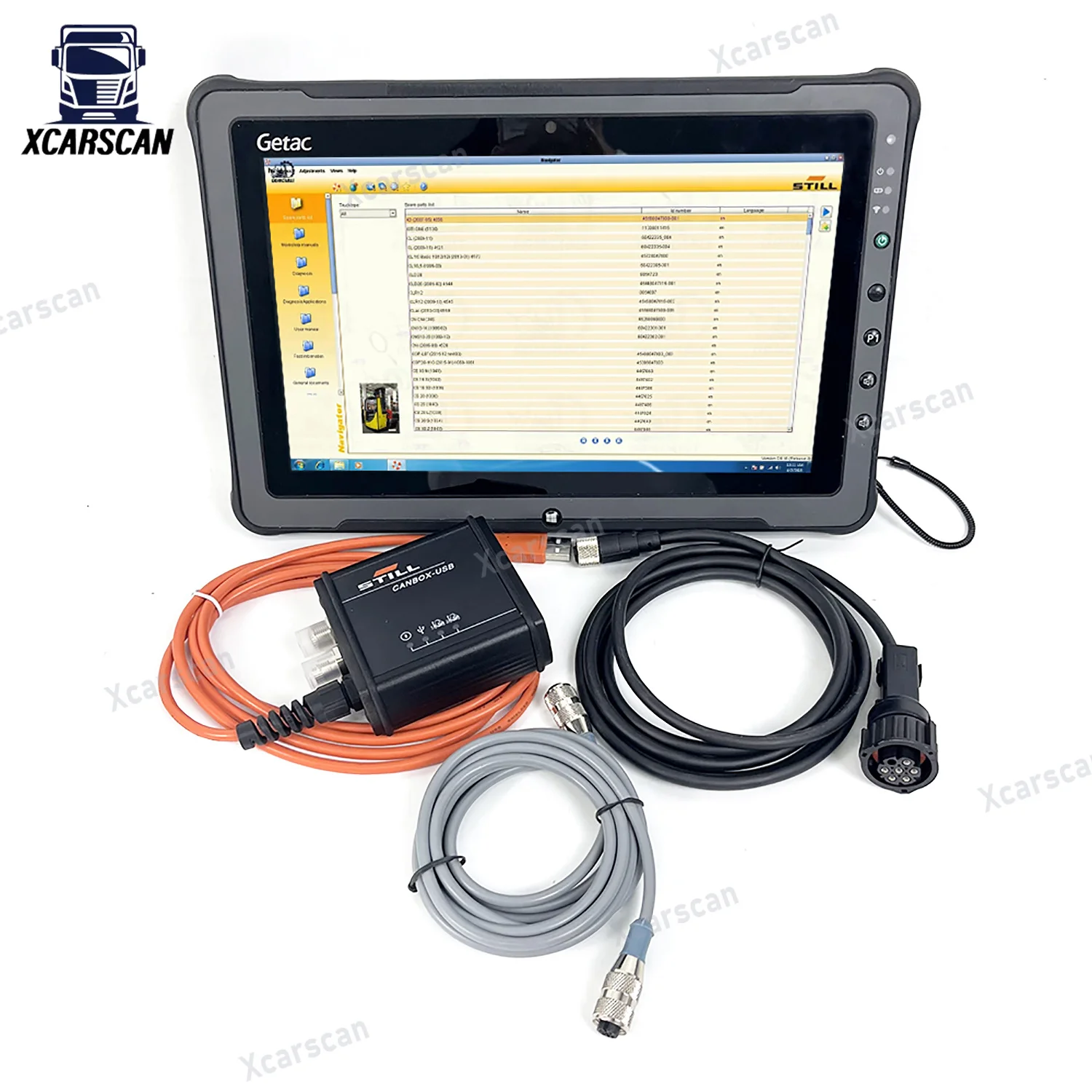 Ready to use Getac F110 tablet+V8.21 for Still Forklift Canbox 50983605400 Diagnostic tool Still Interface Original Box Can Bus