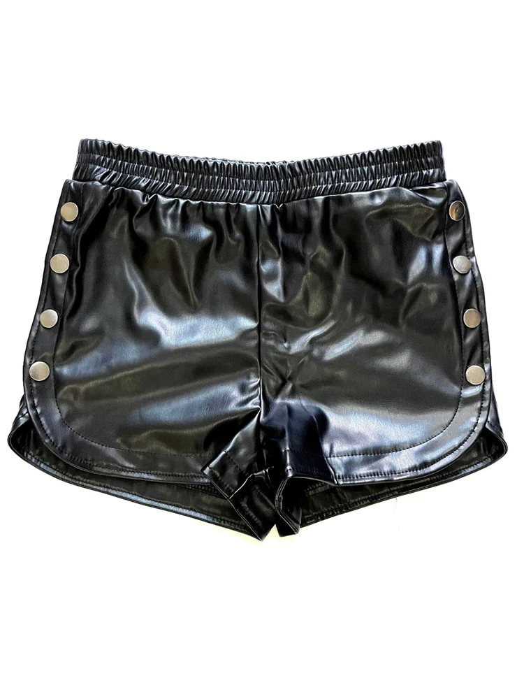 Sexy High Waist PU Casual Summer Short