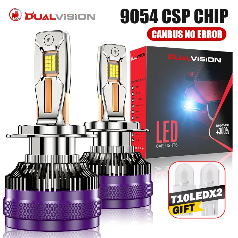 Dualvision 30000LM 300W H4 H7 H11 LED Car Headlight Bulb CANbus H1 H8 9005 9006 HB3 HB4 9012 HIR2 Led Turbo Auto Fog Lamp 6000K