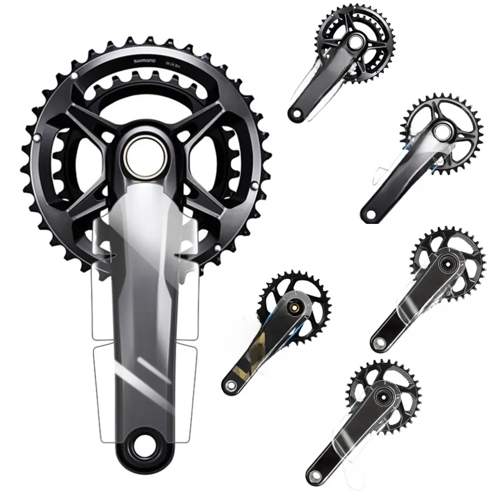 AliExpress NONE Universal MTB Bike Crank Protective Film Carbon Fiber Tooth Plate Crank Protective Film Anti-collision Bicycle Crank Stickers