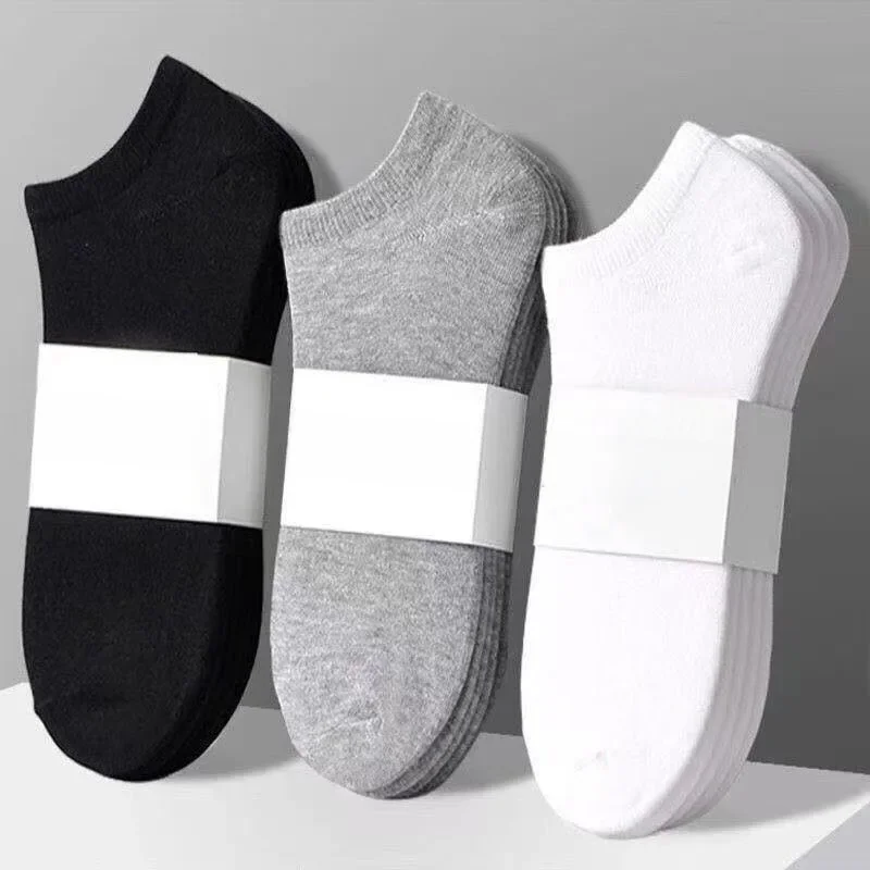 20 pièces/chaussettes pour hommes printemps été mince respirant doux Polyester coton chaussettes noir décontracté affaires cheville bateau