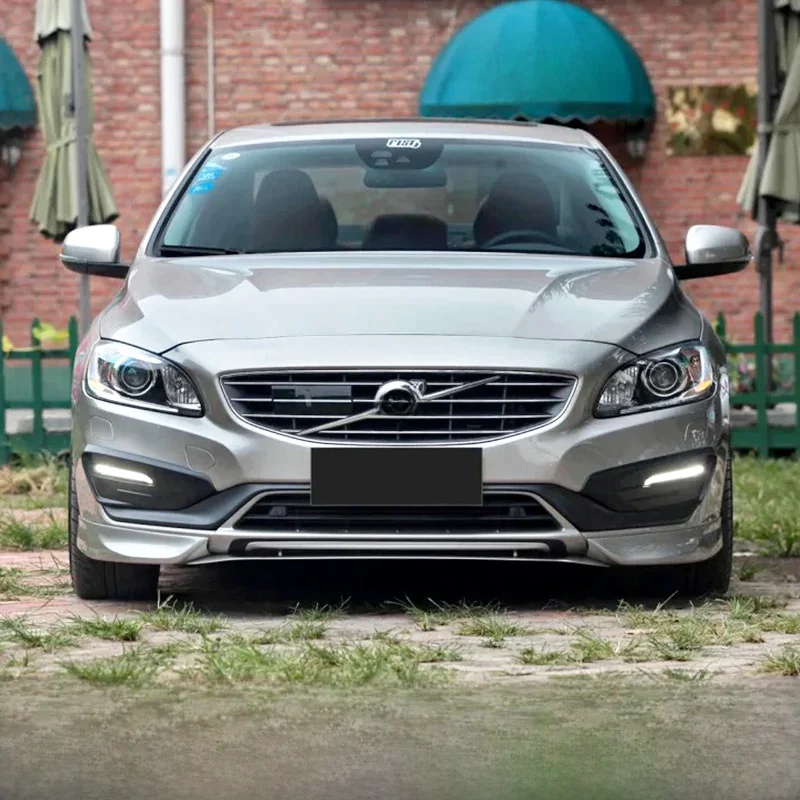 Voor Volvo S60 V60 Sedan 2014-2018 Voorbumper Diffuser Splitter Lip Spoiler Beschermkap Abs Plastic Tuning Body Kit Accessoires - afbeelding 2
