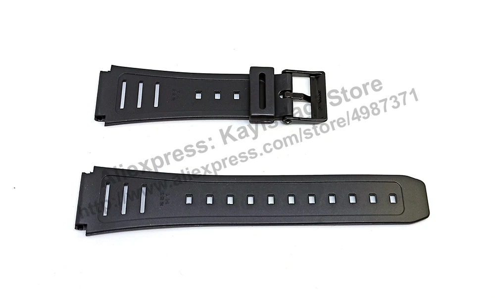 Casio EB-3002 , JC-11 , W-740 , W-740G , W-740GMV , JC-10 , W-54US , W-740B - 20mm Black Rubber Replacement Watch Band Strap