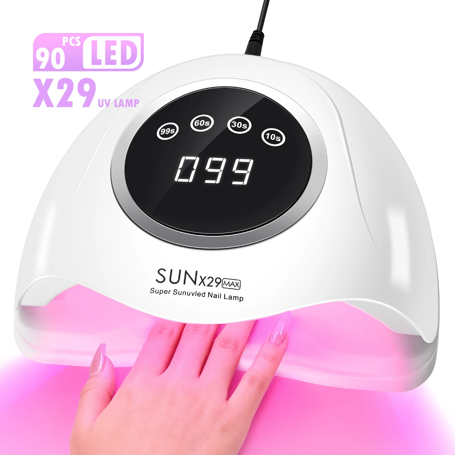 DianaBeauty-lámpara UV para uñas, secador de uñas portátil con pantalla táctil, lámpara de manicura profesional con Sensor inteligente, herramientas de salón de uñas
