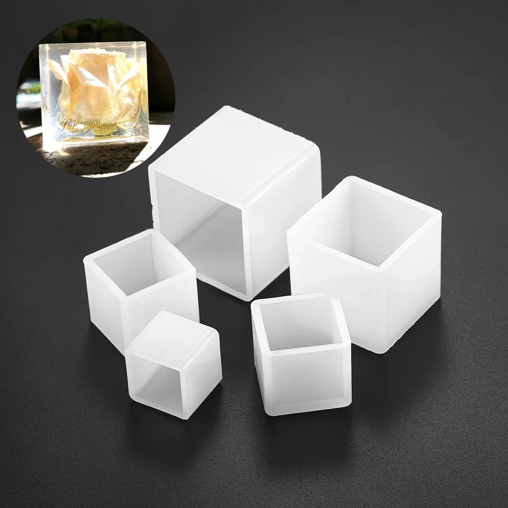 1Pcs Cube Jewelry Epoxy Casting Molds Sets Mixed Style UV Epoxy Resin Molds Tools For DIY Jewelry Making Findings Supplies Kits — zdjęcie 2