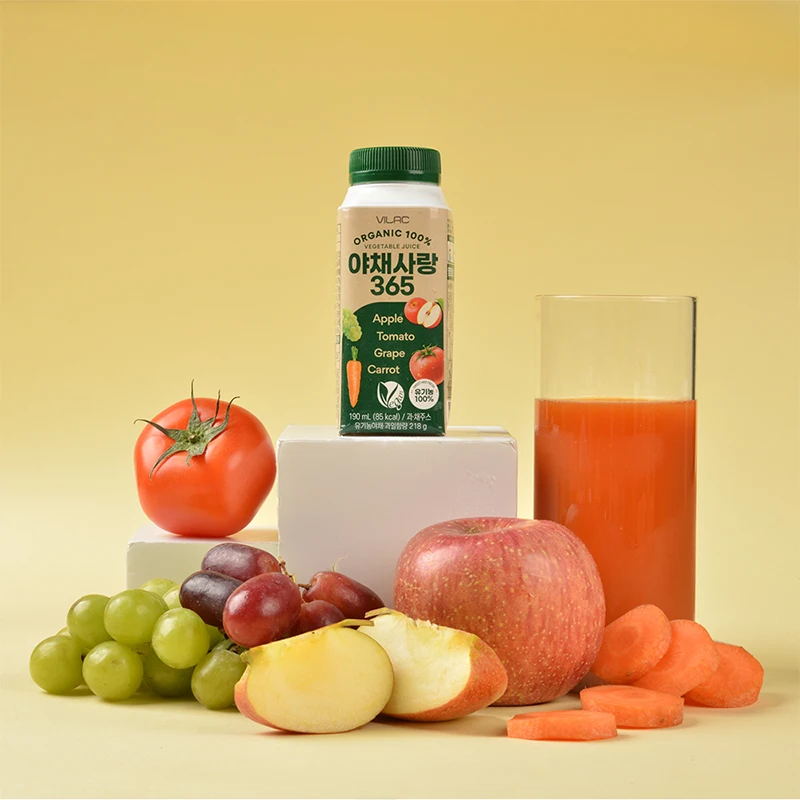 [VILAC] [مجموعة 24 قطعة] عضوي 100% نباتي حب 365 190 مل (12EA) + خضار عضوية 100% حب جزر البنجر 180 مل (12EA)