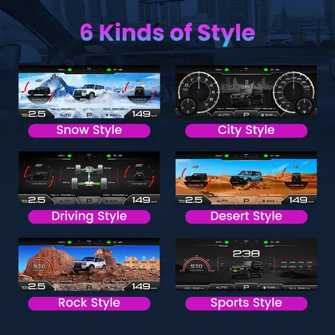 12,3-tums LCD-bil digital instrumentpanel för Toyota 4Runner 2014-2019 virtuell instrumentpanel hastighetsmätare cockpitmätare uppgradering 6 best sales Toyota 4Runner 2008 - №4