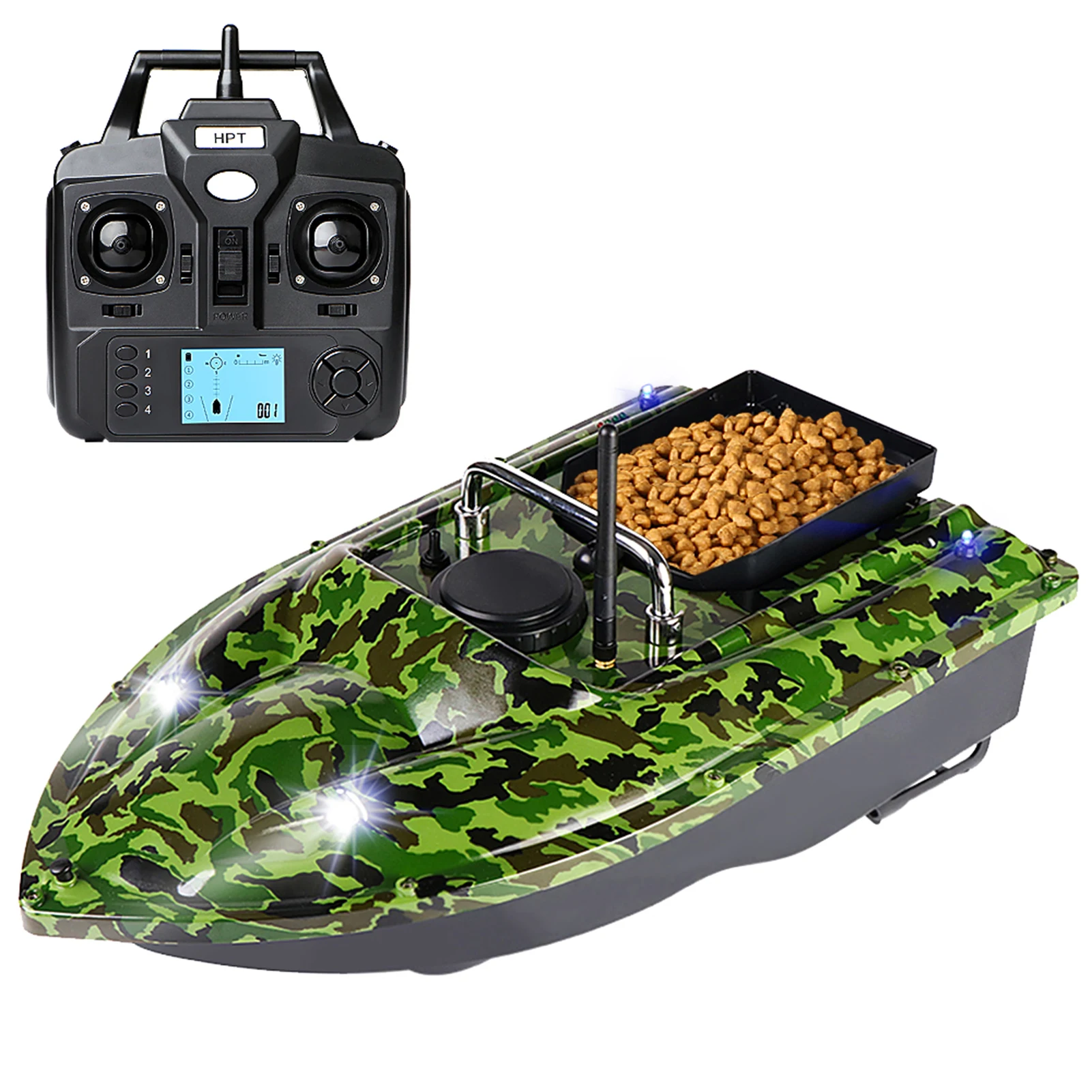 5200mAh GPS Fishing Bait Boat Wireless Control with Single Bait Containers Automatic Bait Boat with Remote Control