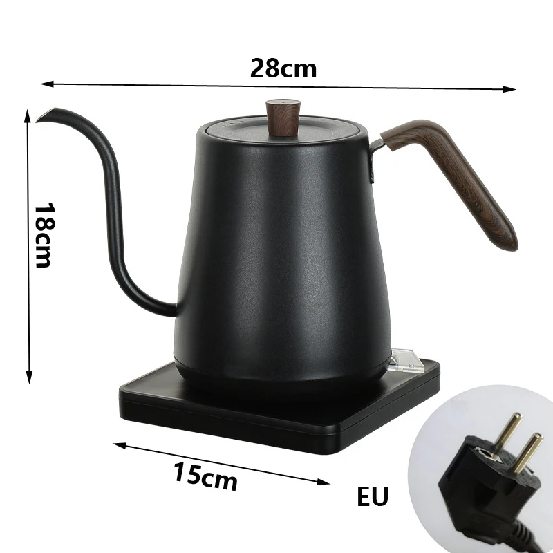 Electric Gooseneck Electric Kettle 800ml Hand Brew Coffee Pot smart Teapot Temperature Control Pot 1000W Rapid Heating Kettle