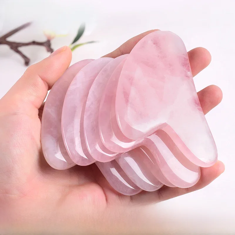 Pierre naturelle GuaSha pour soins de la peau, accessoire de beauté pour le visage, outil de massage et de grattage, accessoire de spa, thérapie fongique, rouleau Gue Che