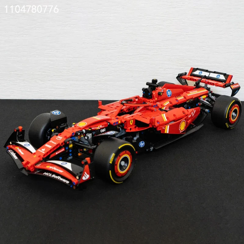 1361 قطع SF-24 الأحمر الرياضة سباق السيارات اللبنات مجموعة سوبر سيارة الطوب لعب للكبار الاطفال الهدايا متوافق مع مجموعة 42207