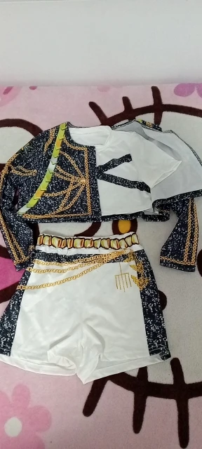 2026 Girl Cosplay Pop Singer Fashion Spring Summer Clothes Stage Performance Dress Up Uniform Children Show Party Costumes photo review