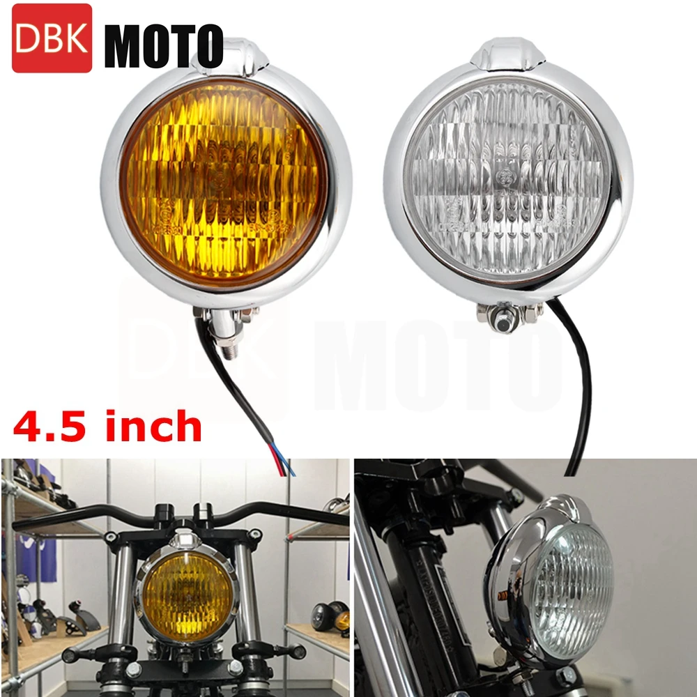 Retro Motorcycle Headlight Round 4.5