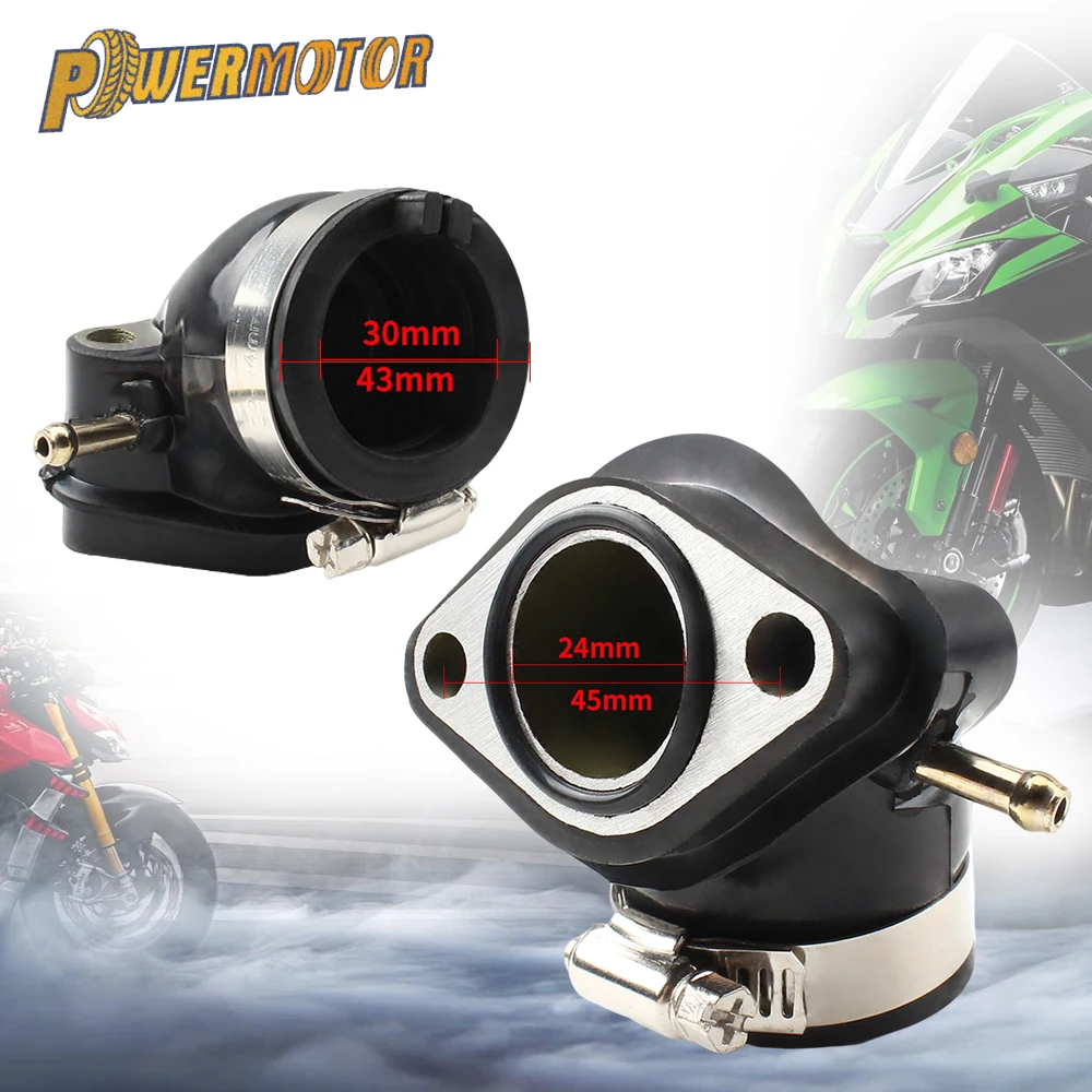 

Motorcycle Carburetor Interface GY6 ATV Dirt Bike Inlet Intake Carb Adapter 4 Stroke 125cc 140cc Engine Motocross Accessories