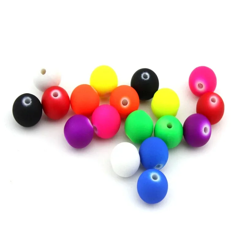 11 kolorów 6mm 200 8mm 100 szt. Akrylowe fluorescencyjne neonowe luźne koraliki DIY przekładka okrągłe koraliki ręcznie robiona bransoletka akcesoria jubilerskie — zdjęcie 2
