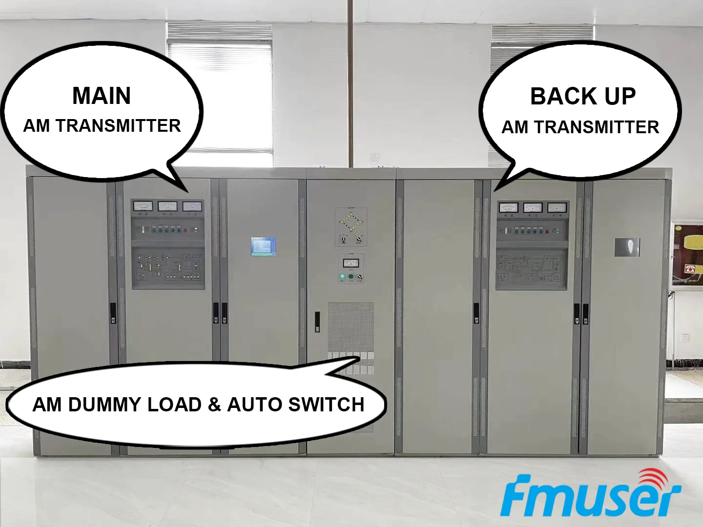 FMUSER 1KW /3KW 10KW AM Medium Wave Broadcast Transmitter Dummy Load (Including Active/Standby Swithover)