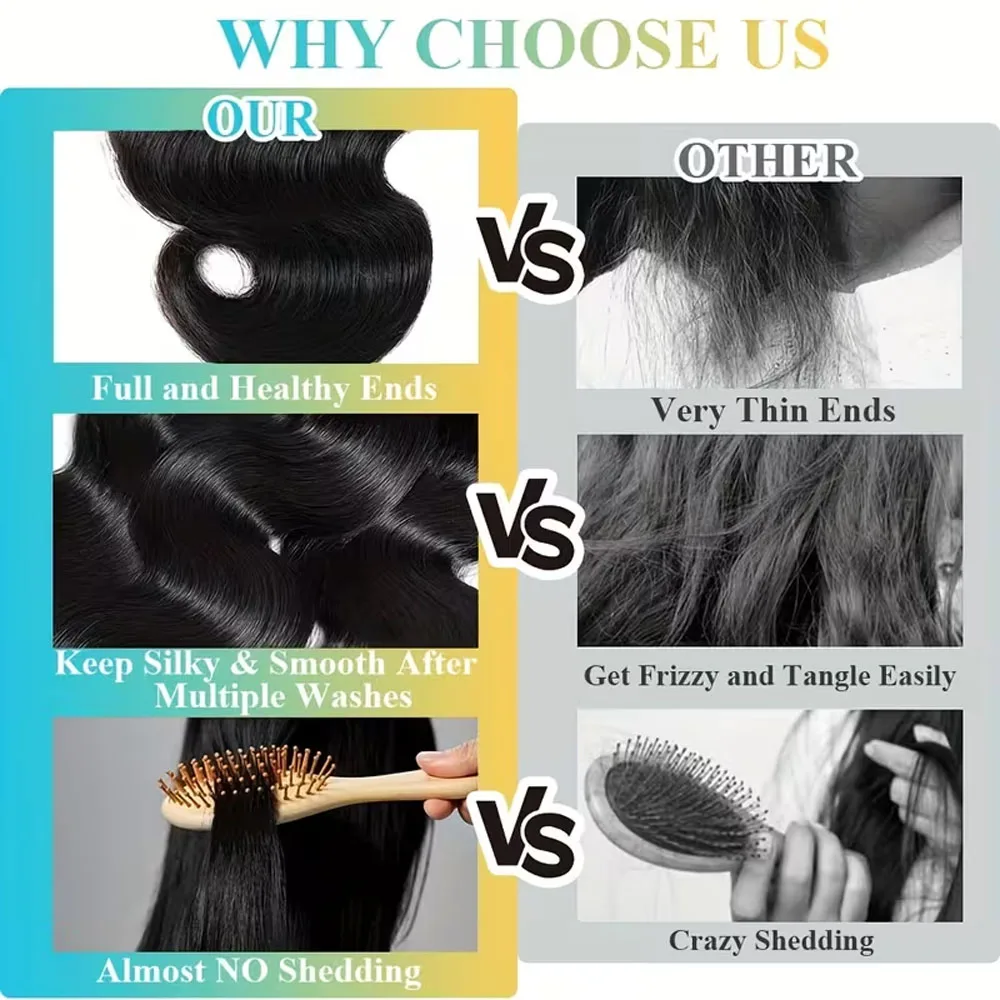 12-42 Inch Rambut Asli Brasil Raw Human Hair Bundles Body Wave Loose 3 4 Bundle Virgin Remy Hair Extension Untuk Wanita Sew In Quick Weave