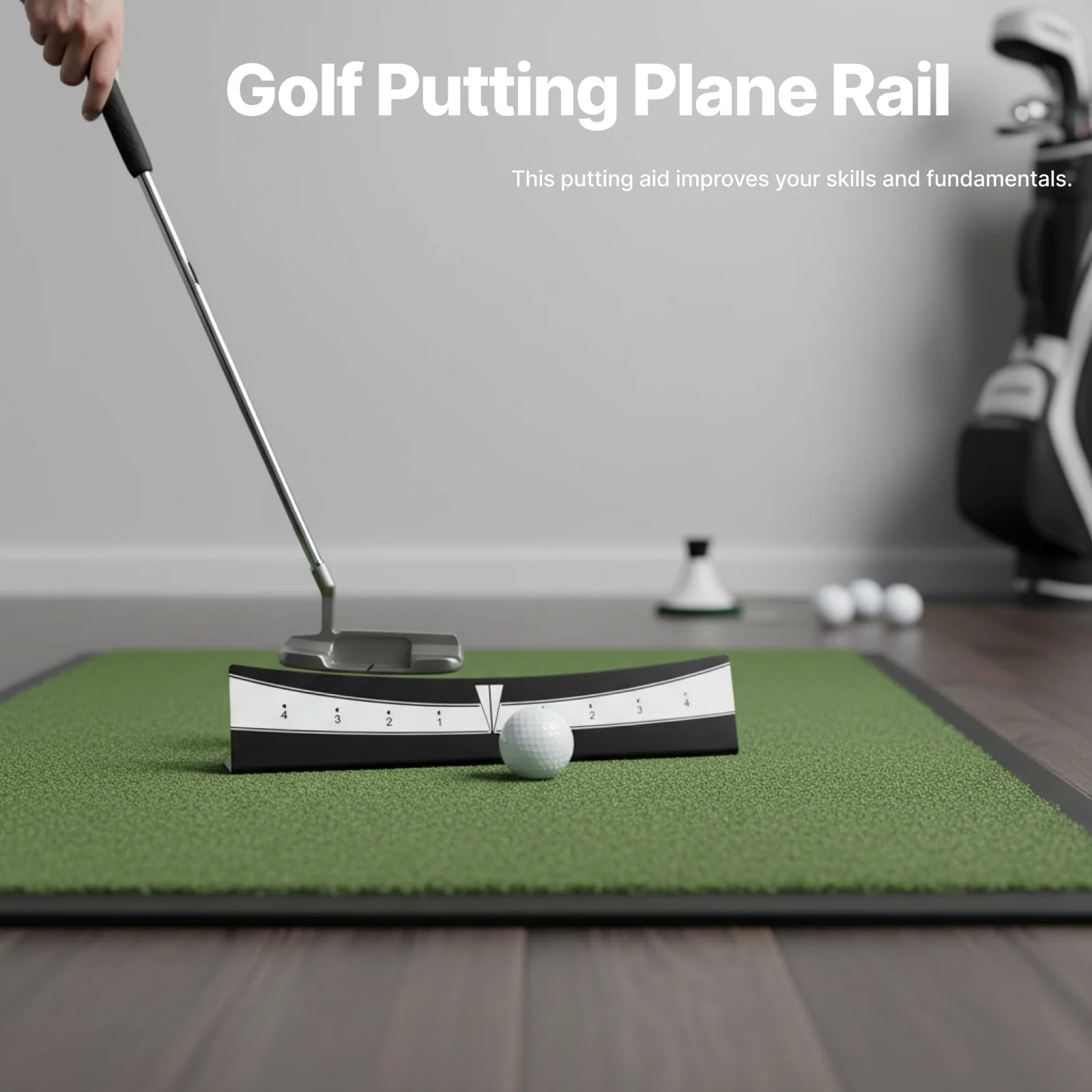 Golf Putting Plane Rail Multicolor Compact Golf Training Aid Accessories for Women Men Beginner Indoor Outdoor Practice