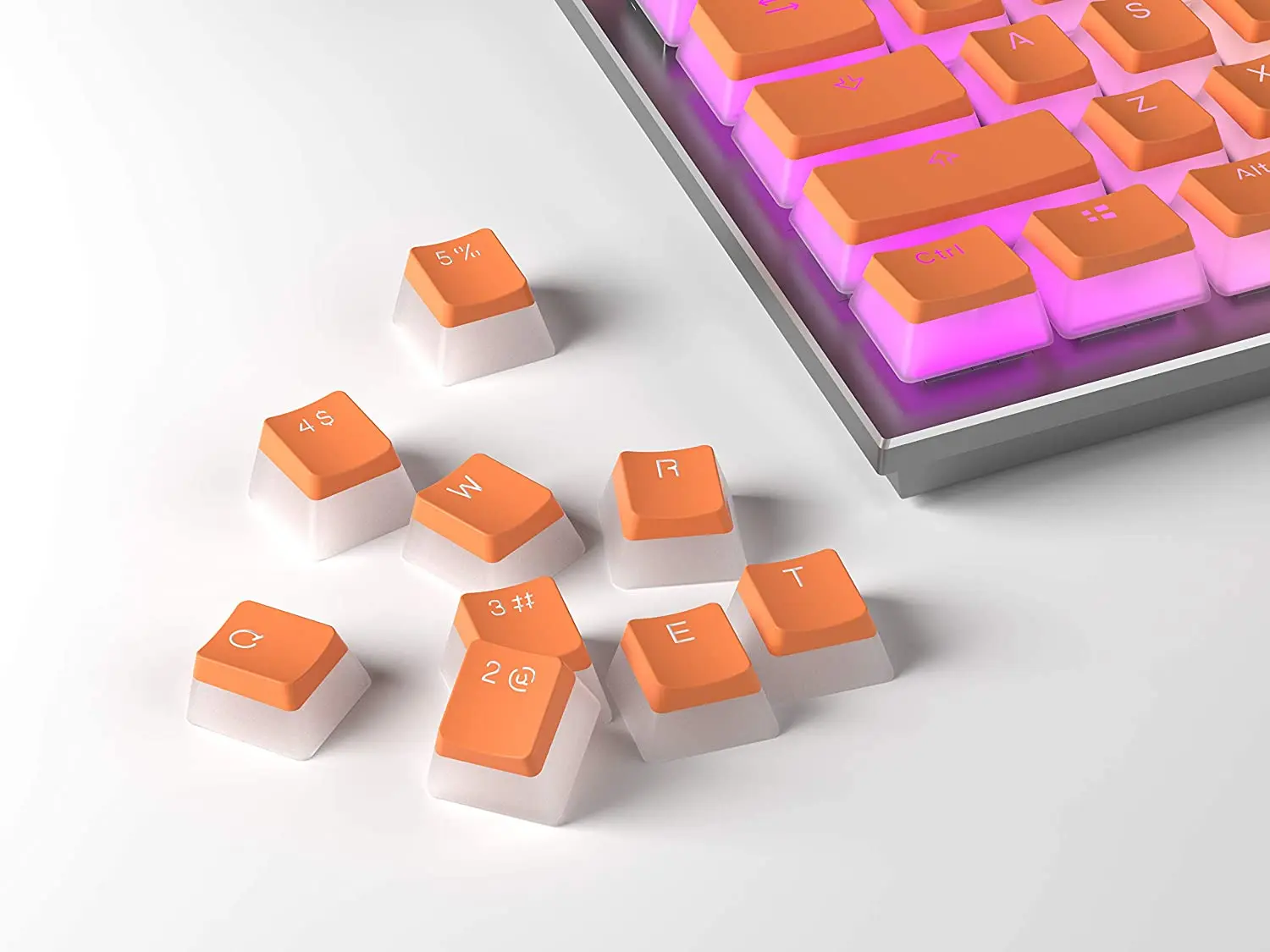 OEM Profile PBT Keycaps 108 Keys Pudding Keycap For Cherry MX Switch Mechanical Keyboard kit RGB Gamer backlit Keyboards Switch