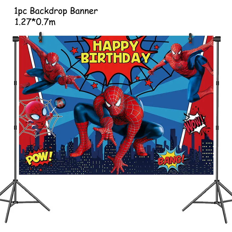 Disney spiderman festa decorações conjunto dsiposable guardanapos de papel pratos copo para super-herói crianças feliz aniversário suprimentos