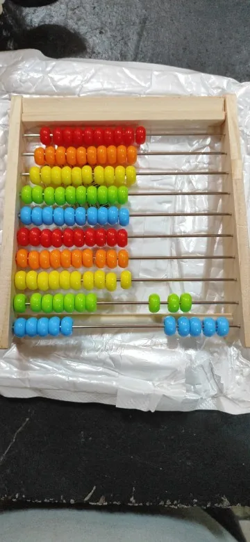 Classic Wooden Educational Counting Toy 100 Beads Preschool Math Learning Toys Montessori Number Arithmetic Abacus Toddler Gift photo review