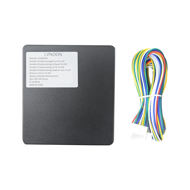 

LVNOON 5A 10A 15A 3S-24S Smart Active Balancer Active Equalizer Balancer for li-ion NCM Lifepo4 Lipo LTO Battery Energy Capacito